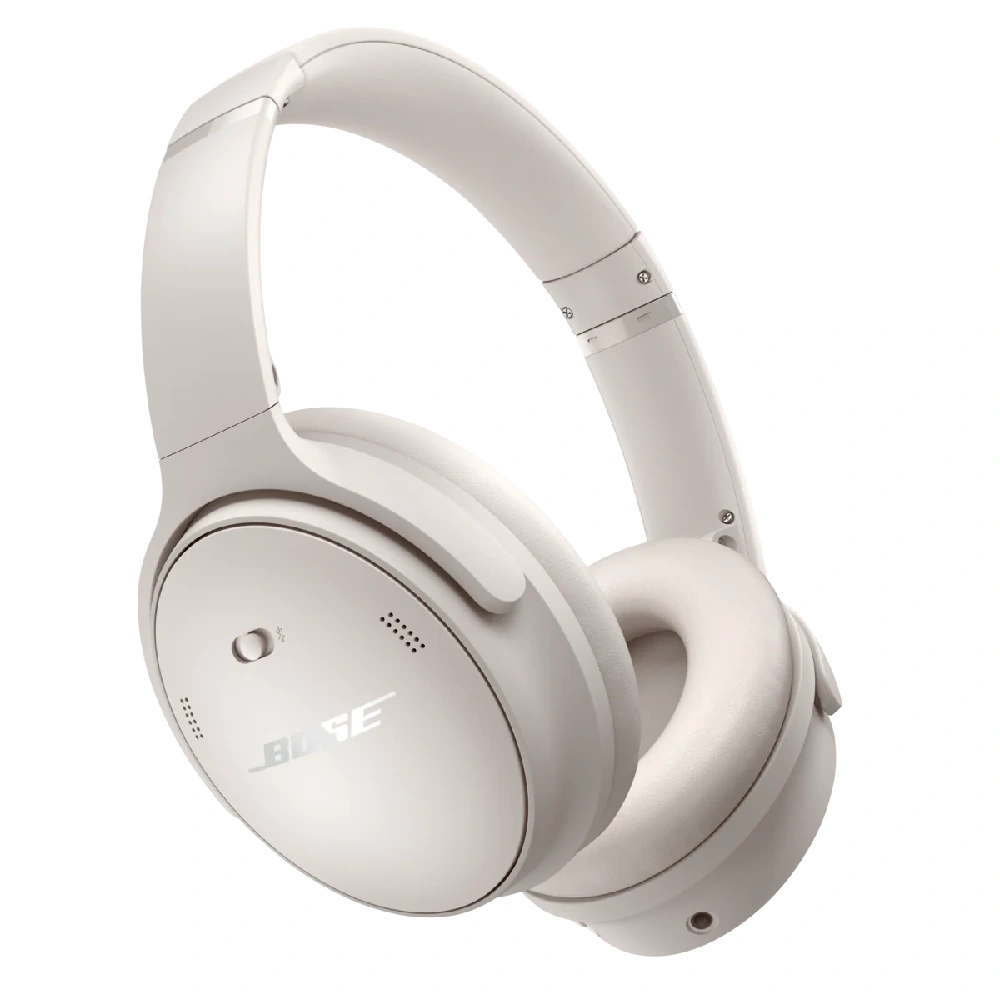 Bose QuietComfort Wireless Noise Cancelling Headphones, Active Noise Cancellation, Up to 24 Hours Battery Life, Smoke White - 884367-0200