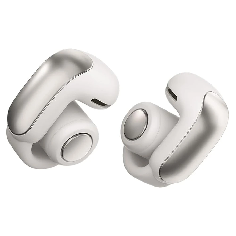 Bose Ultra Open Earbuds with OpenAudio Technology, Immersive Audio, Up to 7 Hours Playtime, Smoke White - 881046-0020