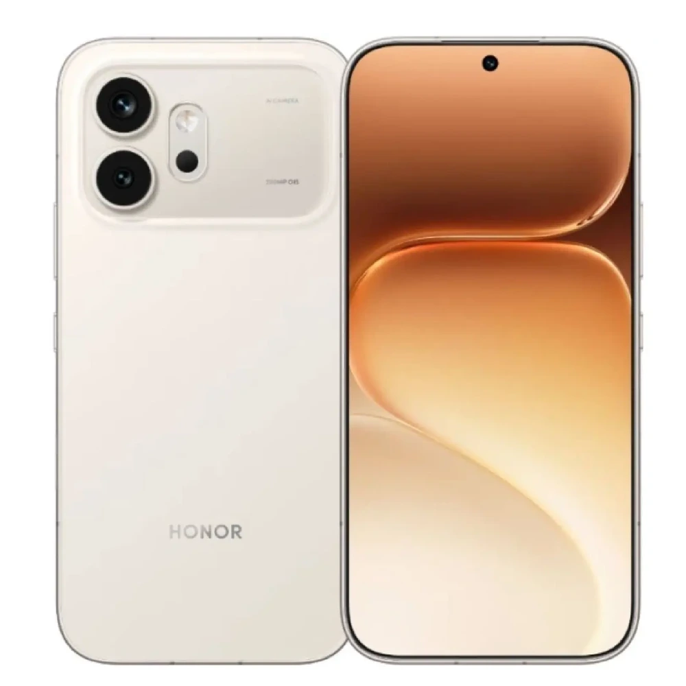 HONOR 600 5G Smartphone, 256GB Storage, 8GB RAM, 6.57-Inch Display, Snapdragon 7 Gen 3, 200MP AI Camera, 50MP Selfie Camera, 7000mAh Battery, Dual SIM, Golden White - TDRA Version