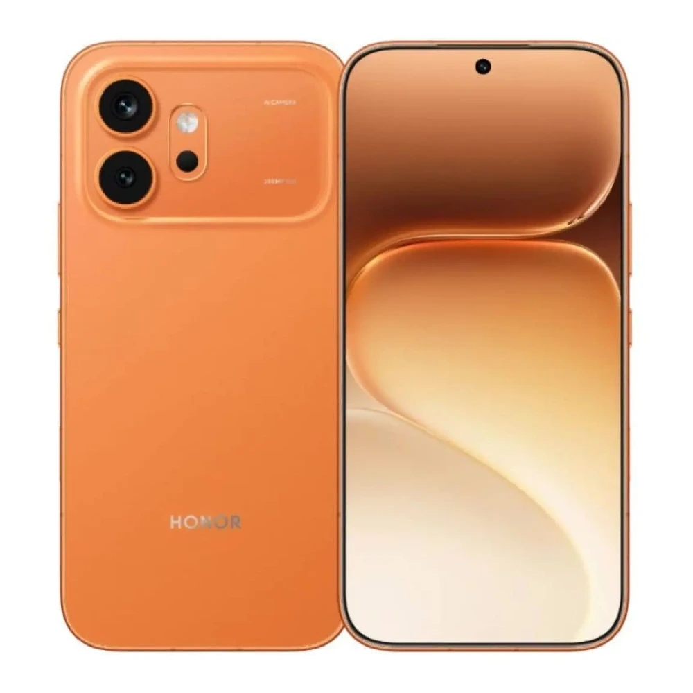HONOR 600 5G Smartphone, 256GB Storage, 8GB RAM, 6.57-Inch Display, Snapdragon 7 Gen 3, 200MP AI Camera, 50MP Selfie Camera, 7000mAh Battery, Dual SIM, Orange - TDRA Version