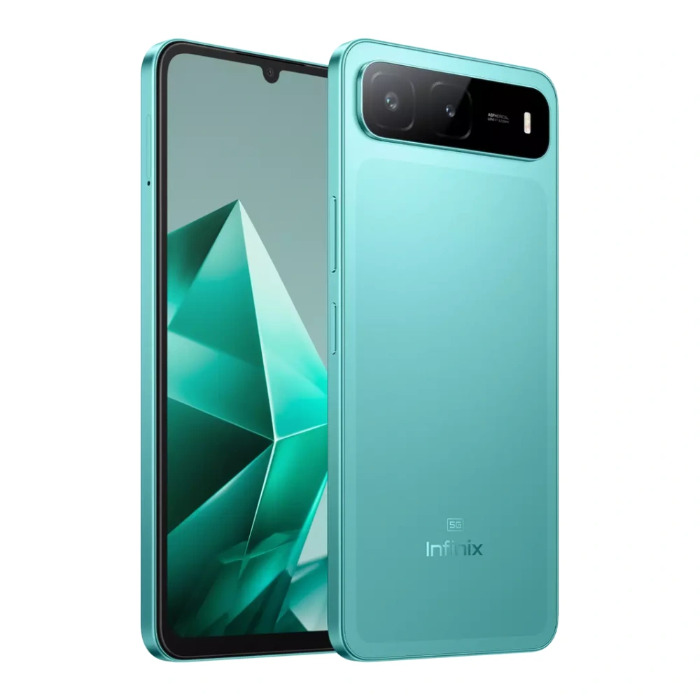 Infinix Hot 60i 5G Smartphone, 256GB Storage, 8GB+8GB RAM, 6.75-Inch HD+ Display, 50MP Camera, 6000mAh Battery, Dual SIM- Monsoon Green