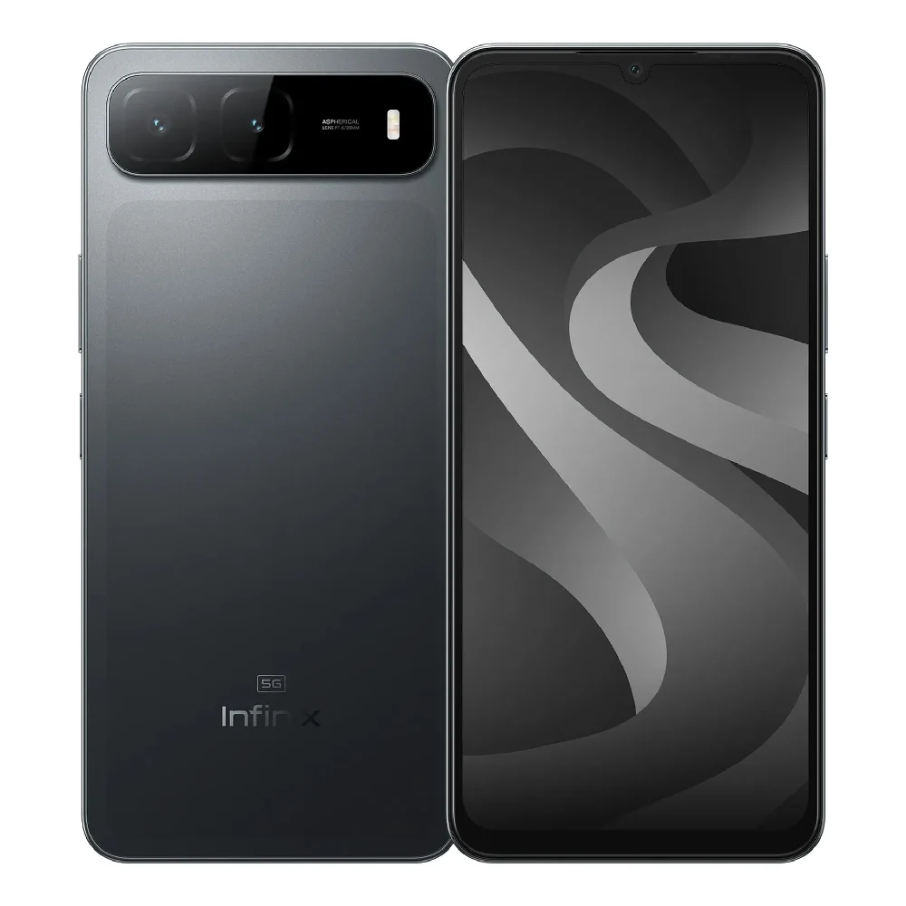 Infinix Hot 60i 5G Smartphone, 256GB Storage, 8GB+8GB RAM, 6.75-Inch HD+ Display, 50MP Camera, 6000mAh Battery, Dual SIM- Sleek Black