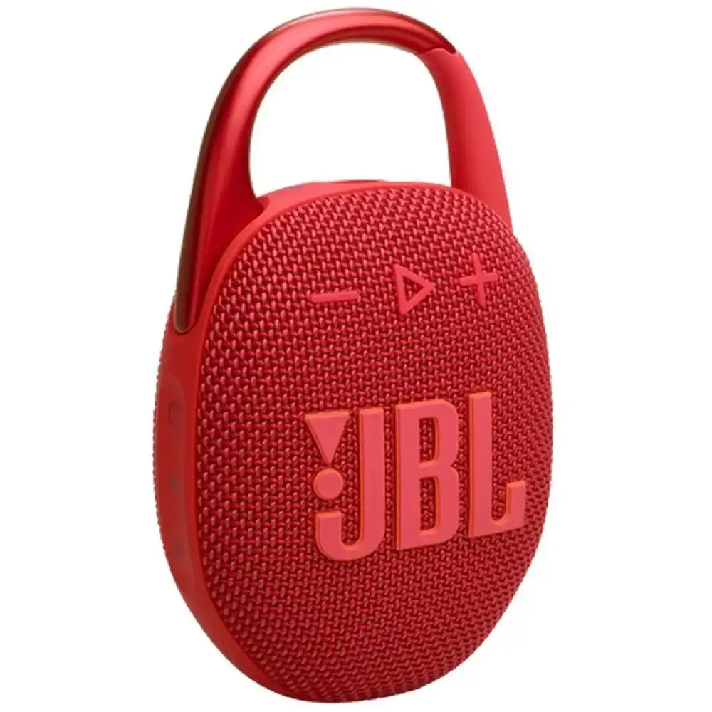 JBL Clip 5 Ultra-Portable Waterproof Bluetooth Speaker, 15 Hours Playtime, IP67 Dustproof & Waterproof, Bluetooth 5.3 - Red