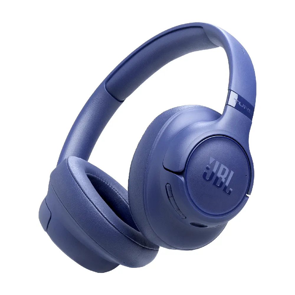 JBL Tune 730BT Wireless Over-Ear Headphones, JBL Pure Bass Sound, Bluetooth 6.0, Up to 76 Hours Battery Life, Dual Microphones, Multi-Point Connection, Foldable Design - Blue