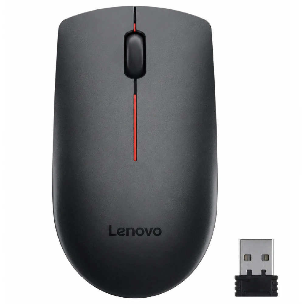 Lenovo 300 Wireless Compact Mouse - Black, Nano USB Receiver, Long Battery Life