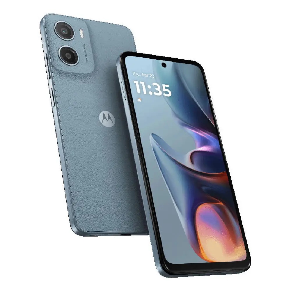 Motorola E15 4G Smartphone, 64GB Storage, 2GB RAM, 6.67-Inch HD+ 90Hz Display, 32MP Camera, 5200mAh Battery, Dual Nano SIM- Misty Blue