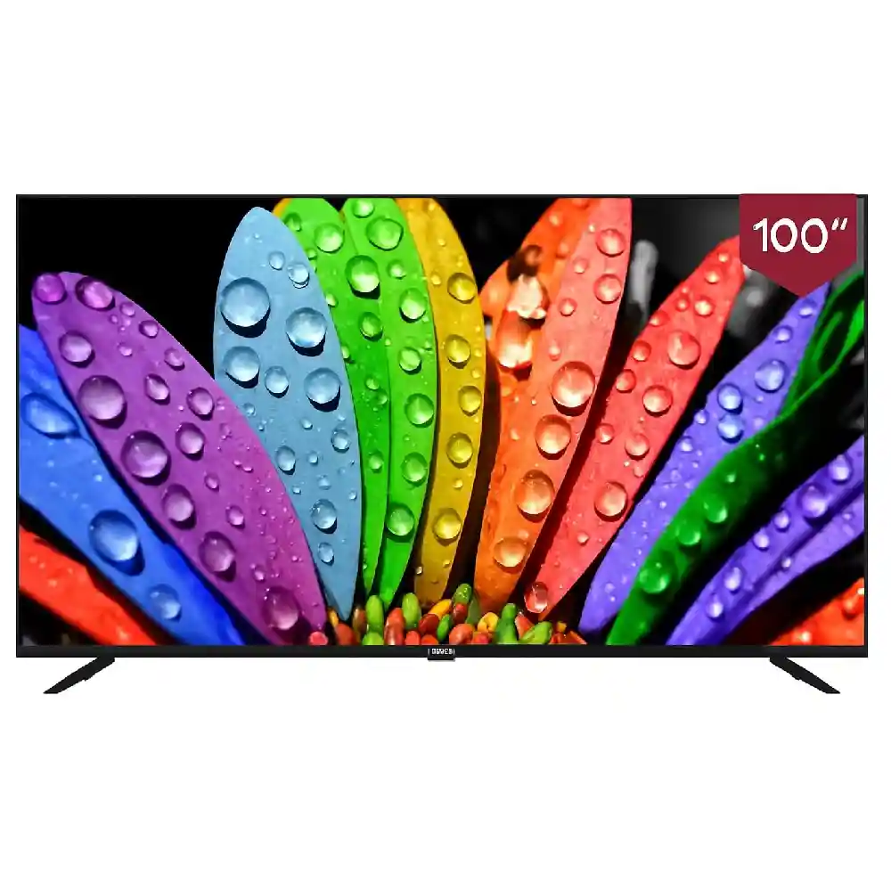Nikai 100 Inch 4K UHD Smart Google TV, 120Hz Refresh Rate, Dolby Vision, HDR10+, Dolby Atmos, Hands-Free Voice Control, HDMI 2.1, Black - 100NIKGOOGLE