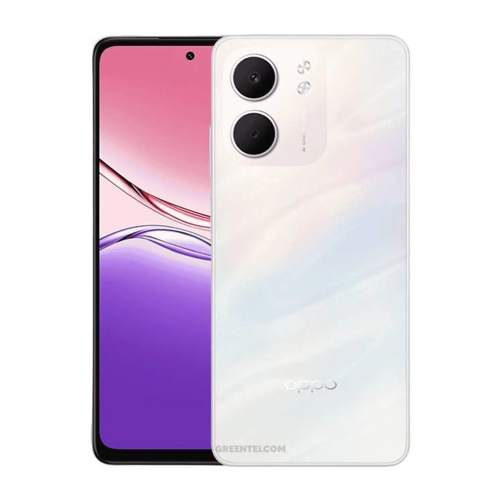 OPPO A5x Smartphone, 128GB Storage, 4GB RAM, 6.67-Inch Ultra Bright Display, Snapdragon 6s 4G Gen1, 32MP Camera, 6000mAh Battery, Dual SIM, Laser White