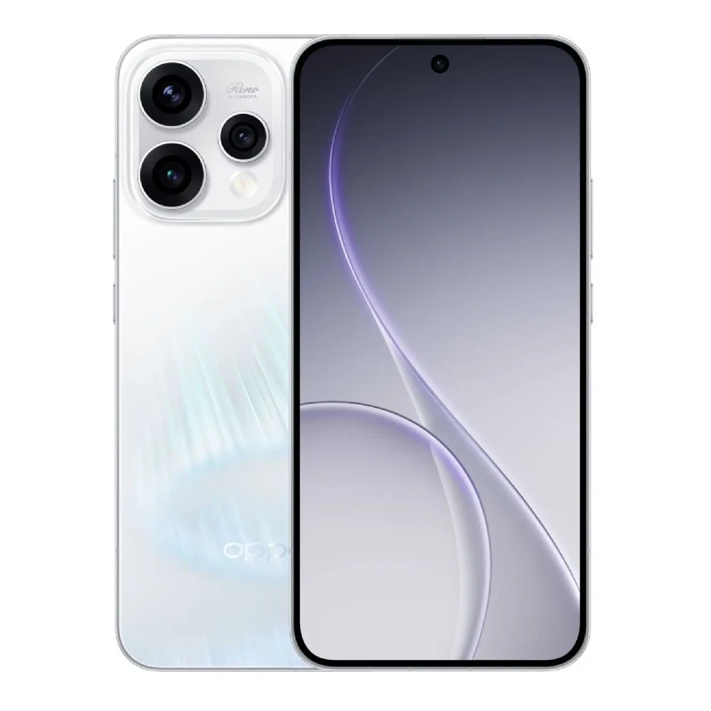 OPPO Reno15 5G Smartphone, 512GB Storage, 12GB RAM, 6.59-Inch Display, Snapdragon 7 Gen 4, 50MP Triple Camera, 50MP Selfie Camera, 6500mAh Battery, Dual SIM- Aurora White