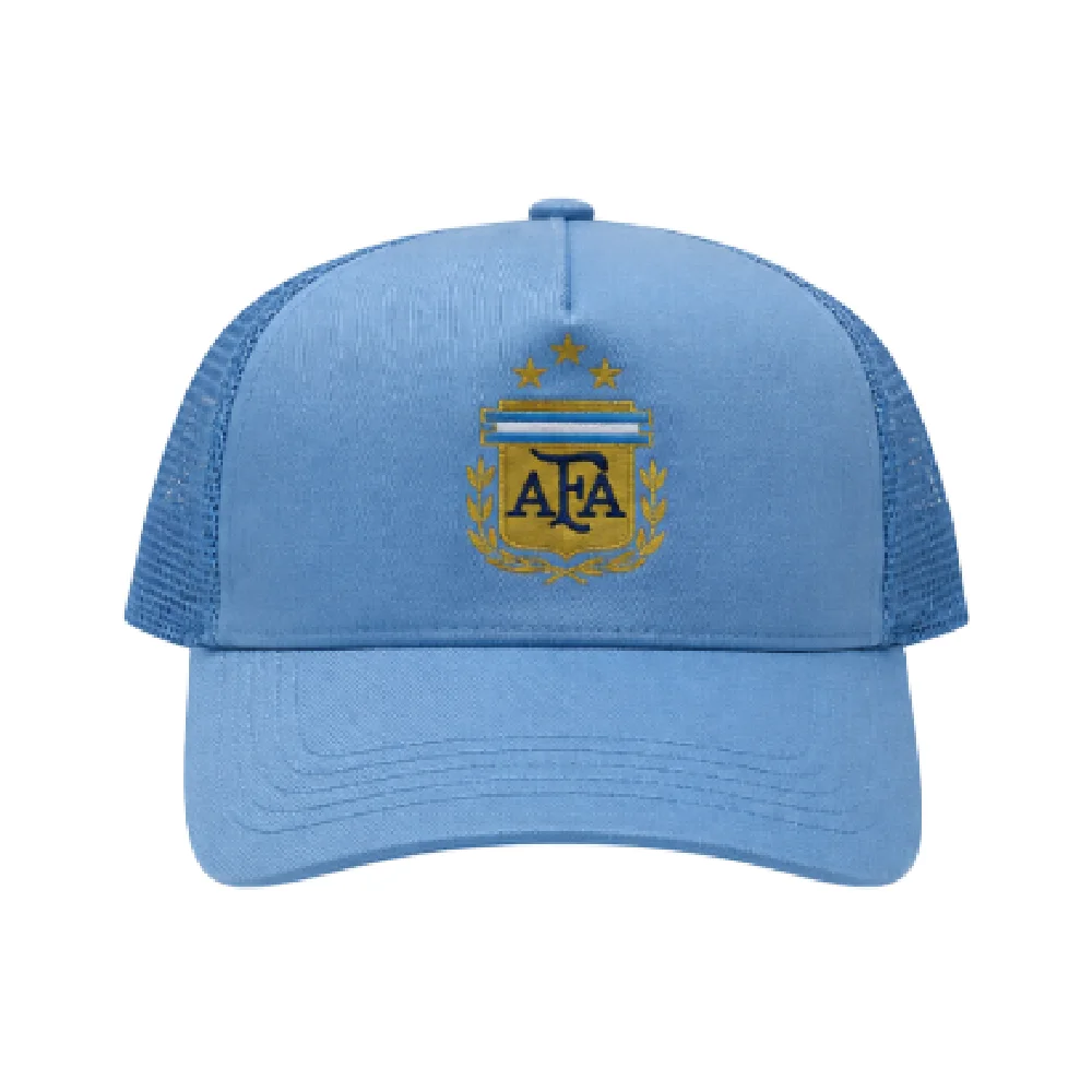 Toyland Argentina Football Fan Net Long Cap, Adjustable Mesh Sports Hat, Breathable Baseball Cap, Unisex, Sky Blue- HC100
