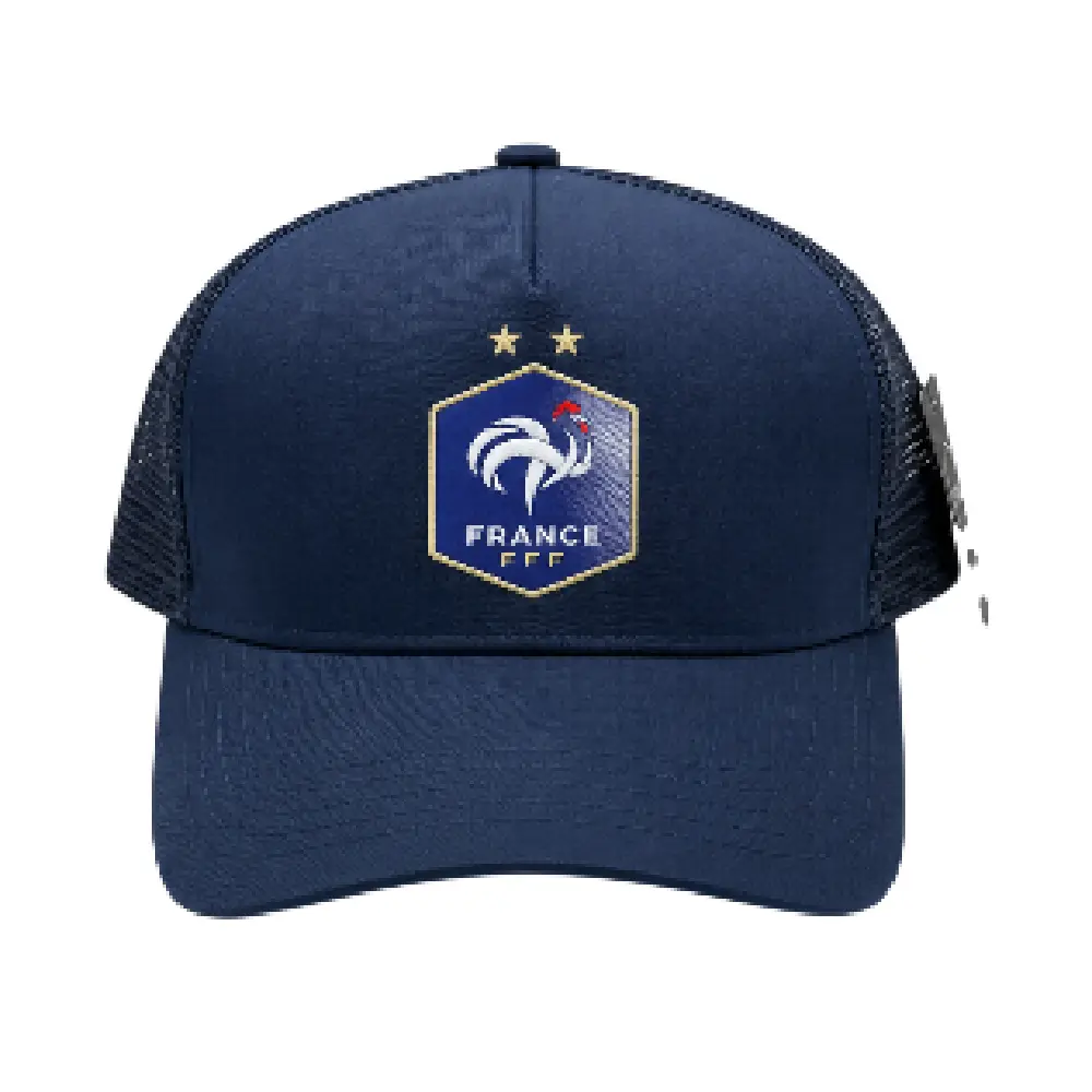 Toyland France Football Fan Net Long Cap , Adjustable Breathable Mesh Sports Hat, Unisex, Navy Blue - HC104