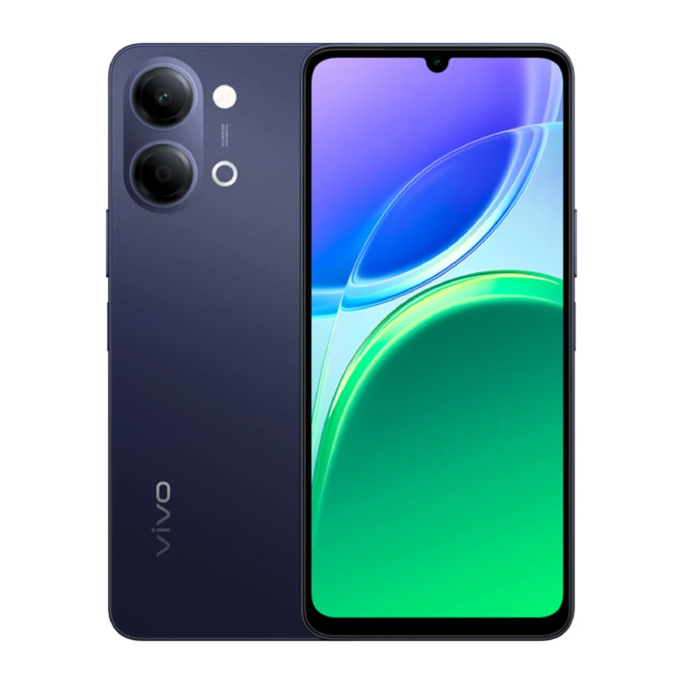 Vivo Y05 4G Smartphone, 128GB Storage, 4GB RAM, 6.74-Inch 120Hz LCD Display, Unisoc T7225 Octa-Core Processor, 6500mAh Battery, Dual SIM, Black