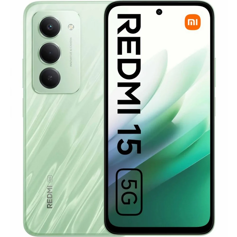 Xiaomi Redmi 15 5G Smartphone, 256GB Storage, 8GB RAM, 6.9-Inch FHD+ DotDisplay, Snapdragon 6s Gen 3, 50MP Camera, 7000mAh Battery, Dual SIM, Ripple Green