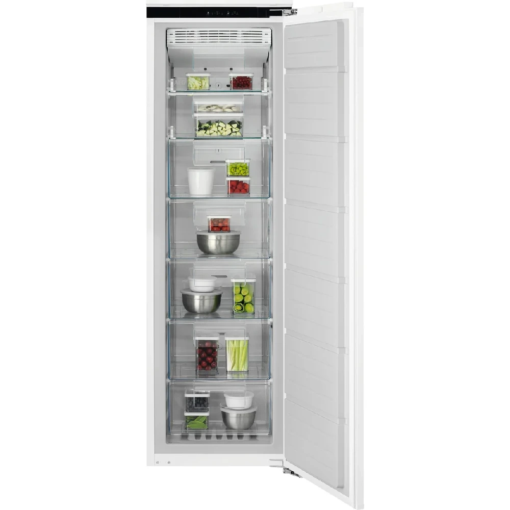 AEG 204L Built-In No Frost Freezer, Electronic Touch Controls, Fully Integrated Door-on-Door Installation, White - OAB7N18CDF