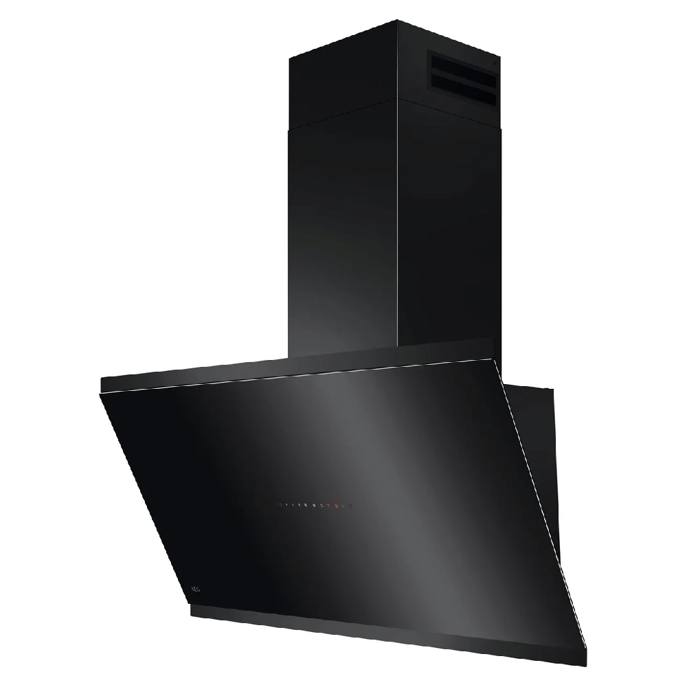 AEG 90cm Chimney Hood with SilenceTech, Touch Control, Breeze Function & LED Lighting, Black - GV77D91SB
