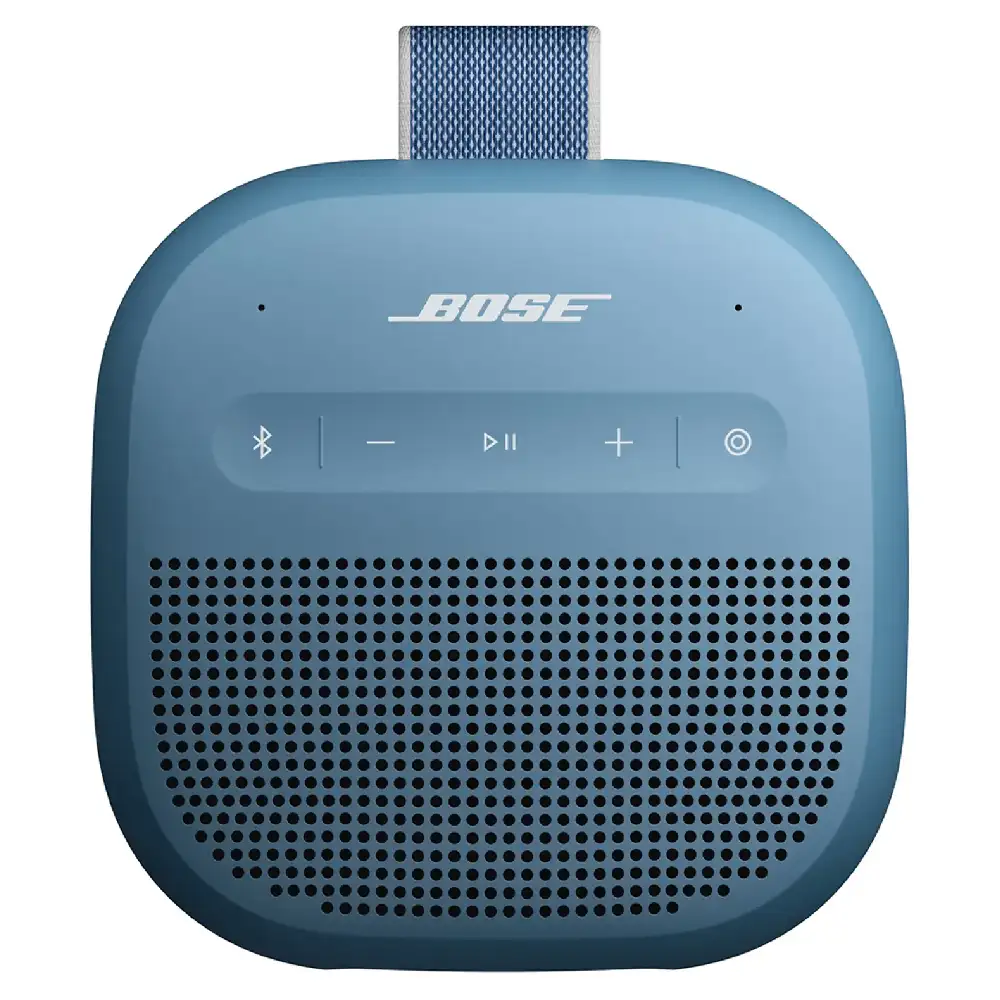 Bose SoundLink Micro Portable Bluetooth Speaker (2nd Gen), Deep Bass Stereo Sound, IP67 Waterproof & Dustproof, Bluetooth 5.4, Built-In Microphone, Up to 12 Hours Battery Life, Blue Dusk - 895098-0200