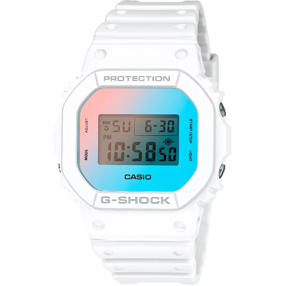 Casio G-Shock Mens Digital Watch with Blue Dial, 48.9 x 42.8mm Case, Bio-Based Resin Strap, Shock Resistant and 200 Meter Water Resistance - DW-5600TL-7DR