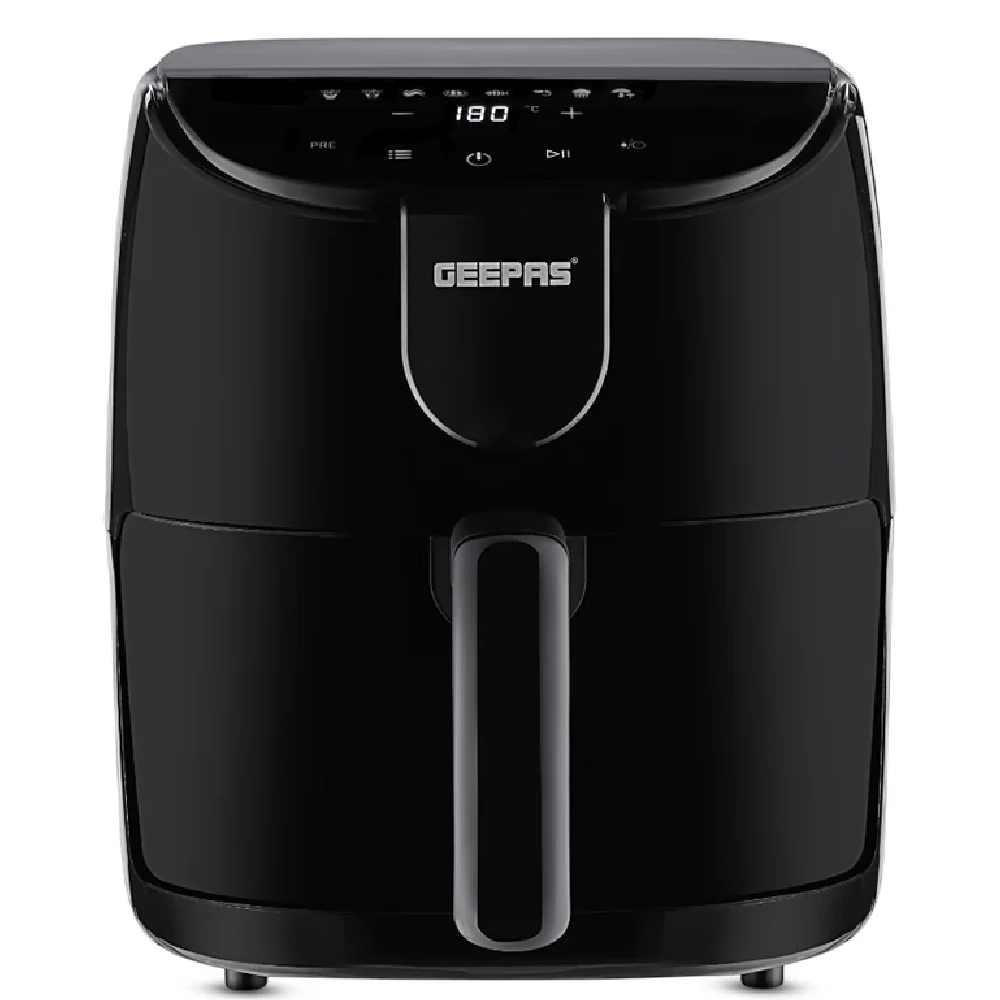 Geepas 4L Digital Air Fryer - 1500W, Vortex Rapid Air Technology, 8 Presets, Touch Control, Non Stick Basket - GAF37551