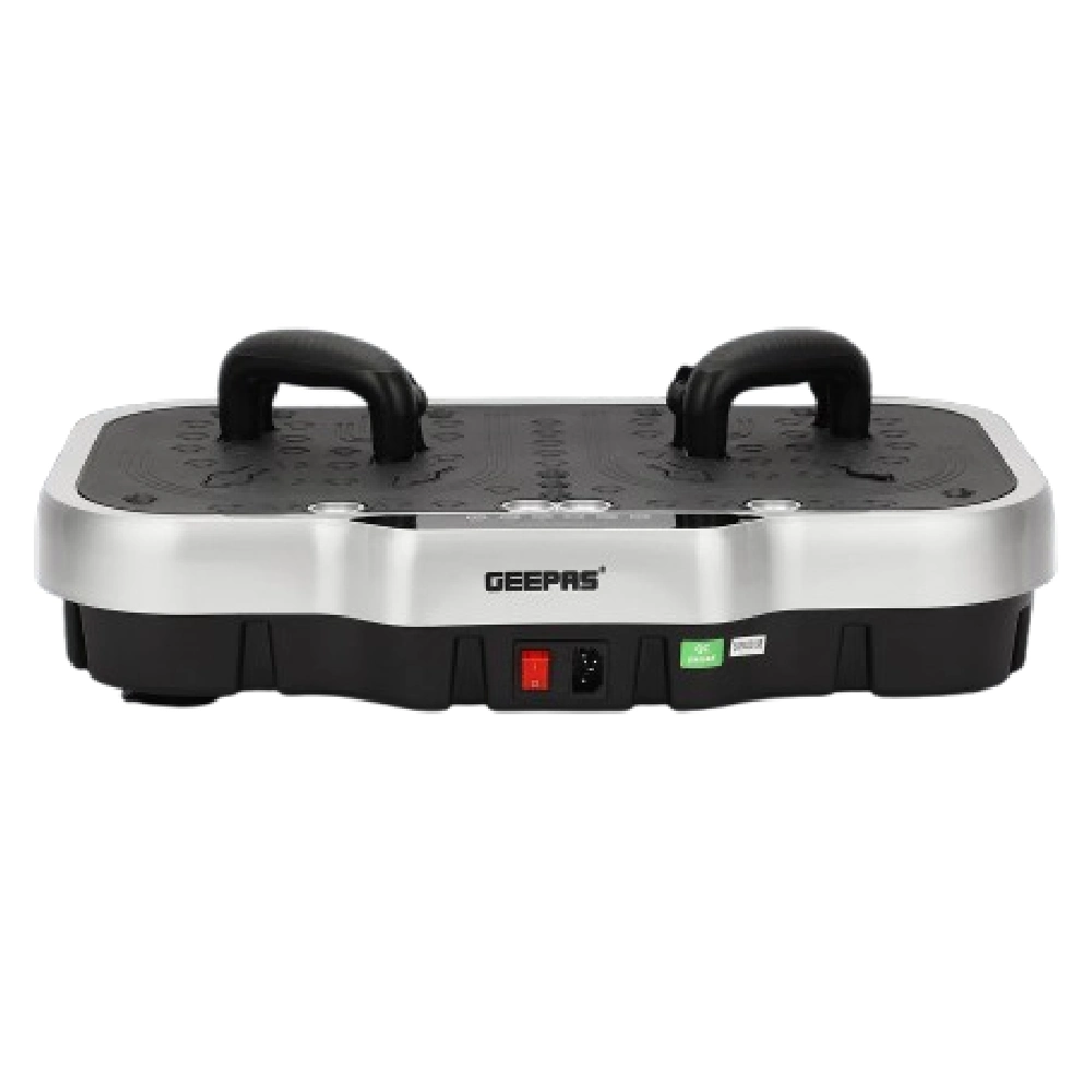 Geepas Vibration Plate Massager - 5 Modes, Touchscreen, Remote Control, Bluetooth Music, Pull Ropes, Full Body Fitness - GVP86108