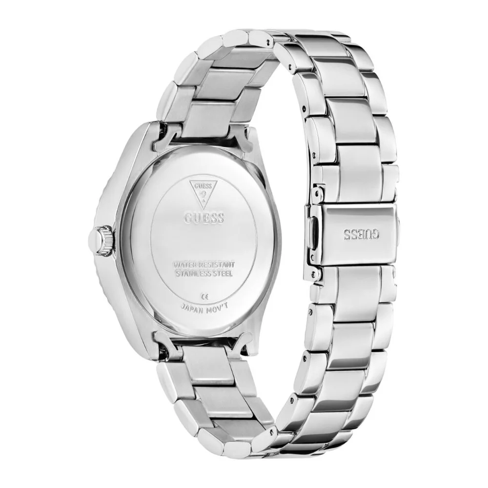 Guess Luna Womens Blue Sunray Dial Watch with 36mm Silver Stainless Steel Case and Bracelet, Quartz Movement - GW0735L1 - Image 5