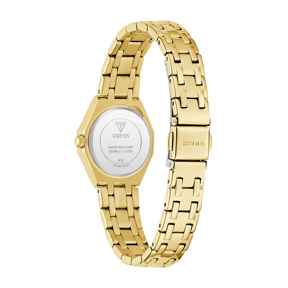 Guess Pixie Womens Champagne Dial Watch with 25mm Gold-Tone Stainless Steel Case and Bracelet, Quartz Movement - GW0931L2 - Image 4