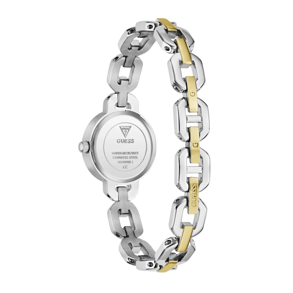 Guess Siren Womens Silver-Tone Dial Watch with 23mm Two-Tone Stainless Steel Case and Bracelet, Quartz Movement and 30M Water Resistance - GW1019L3 - Image 4