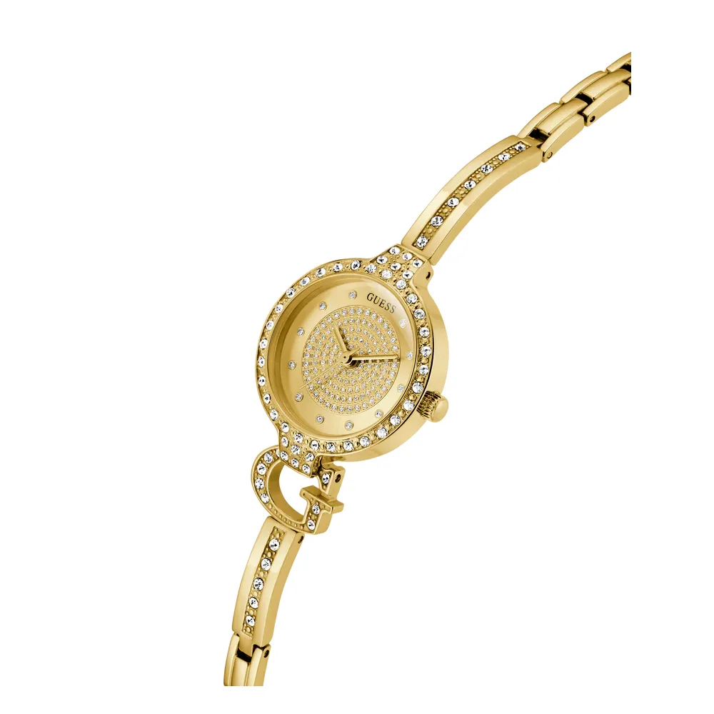 Guess Womens Champagne Dial Watch with 28mm Gold-Tone Stainless Steel Case and Bracelet, Quartz Movement and 30M Water Resistance - GW0929L2 - Image 2