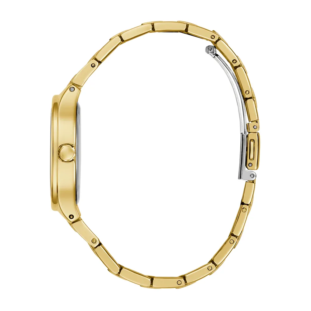 Guess Womens Champagne Dial Watch with 32mm Gold-Tone Square Stainless Steel Case and Bracelet, Quartz Movement and 30M Water Resistance - GW0941L2 - Image 4