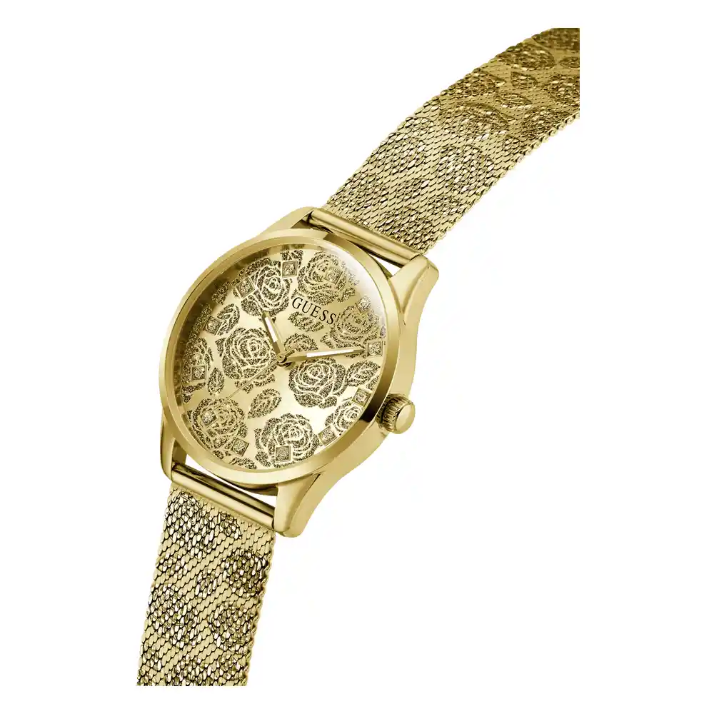 Guess Womens Champagne Dial Watch with 36mm Gold-Tone Stainless Steel Case and Bracelet, Quartz Movement and 30M Water Resistance - GW1040L2 - Image 2