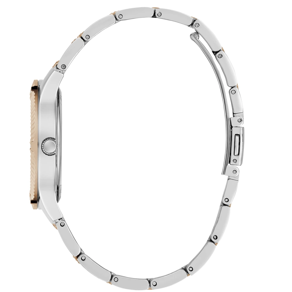 Guess Womens Silver Dial Watch with 34mm Two-Tone Recycled Steel Case and Bracelet, Quartz Movement and 30M Water Resistance - GW0765L2 - Image 2