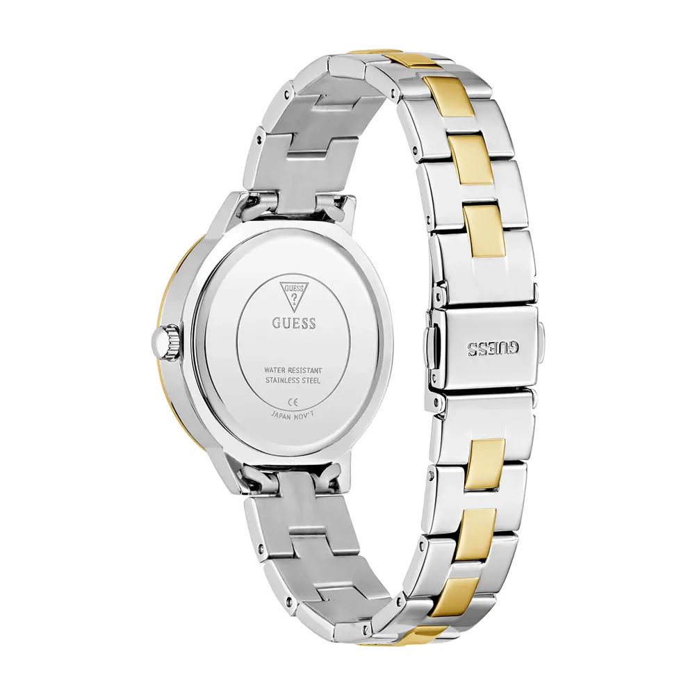 Guess Womens Silver-Tone Dial Watch with 34mm Two-Tone Stainless Steel Case and Bracelet, Quartz Movement - GW0944L3 - Image 3