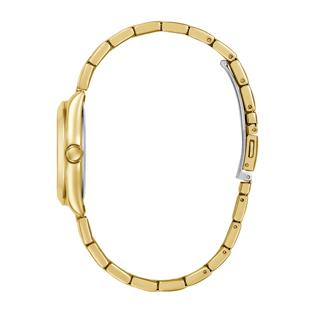 Guess Womens White Dial Date Watch with 32mm Gold-Tone Stainless Steel Case and Bracelet, Quartz Movement - GW0934L2 - Image 5