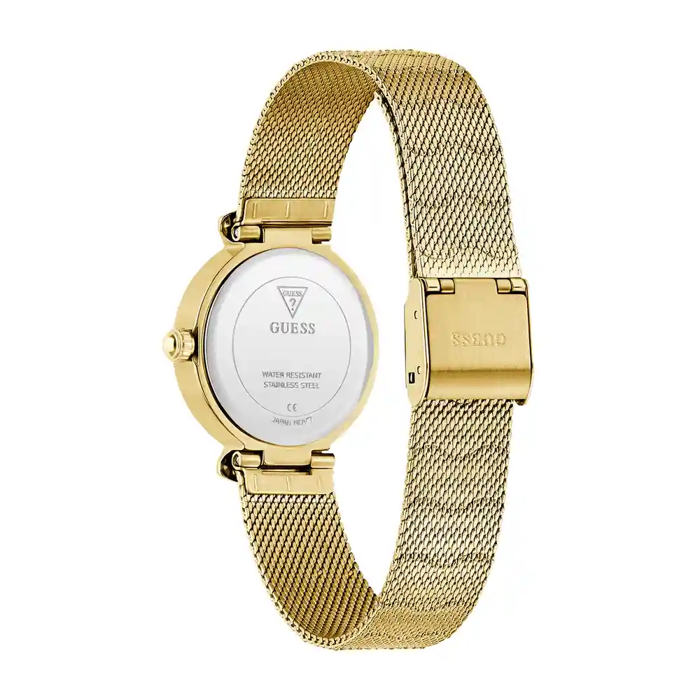 Guess Womens White Dial Watch with 28mm Gold-Tone Stainless Steel Case and Bracelet, Quartz Movement and 30M Water Resistance - GW0866L2 - Image 4