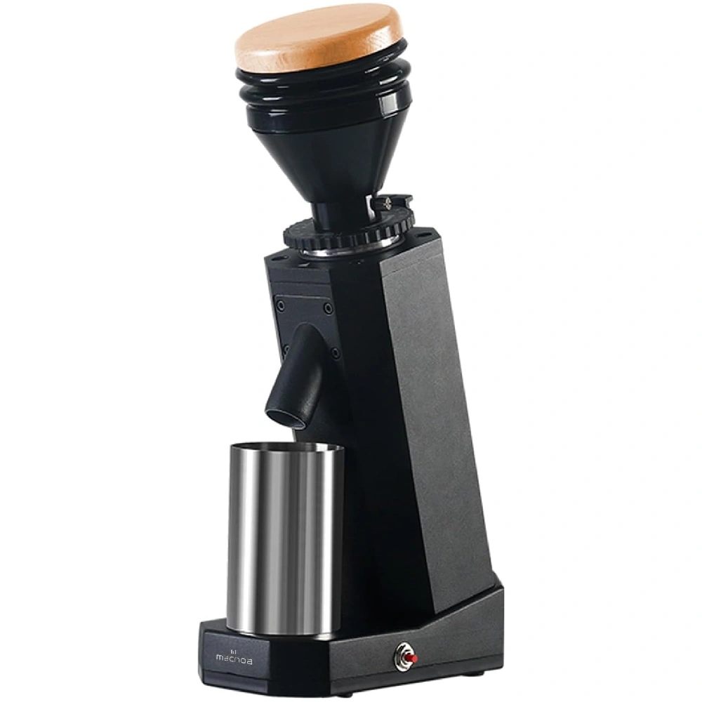 Macnoa MacGrind Grande DLC Coffee Grinder - 19 Adjustable Grind Settings, 40mm DLC Flat Burrs, 150W Motor, Espresso to Cold Brew, Black - MG-25MGGD-BK