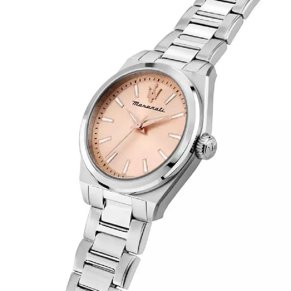 Maserati Velocita Womens Analog Watch with Rose Gold Dial, 35mm Stainless Steel Case and Bracelet, Quartz Movement and 50M Water Resistance - R8853152505 - Image 2