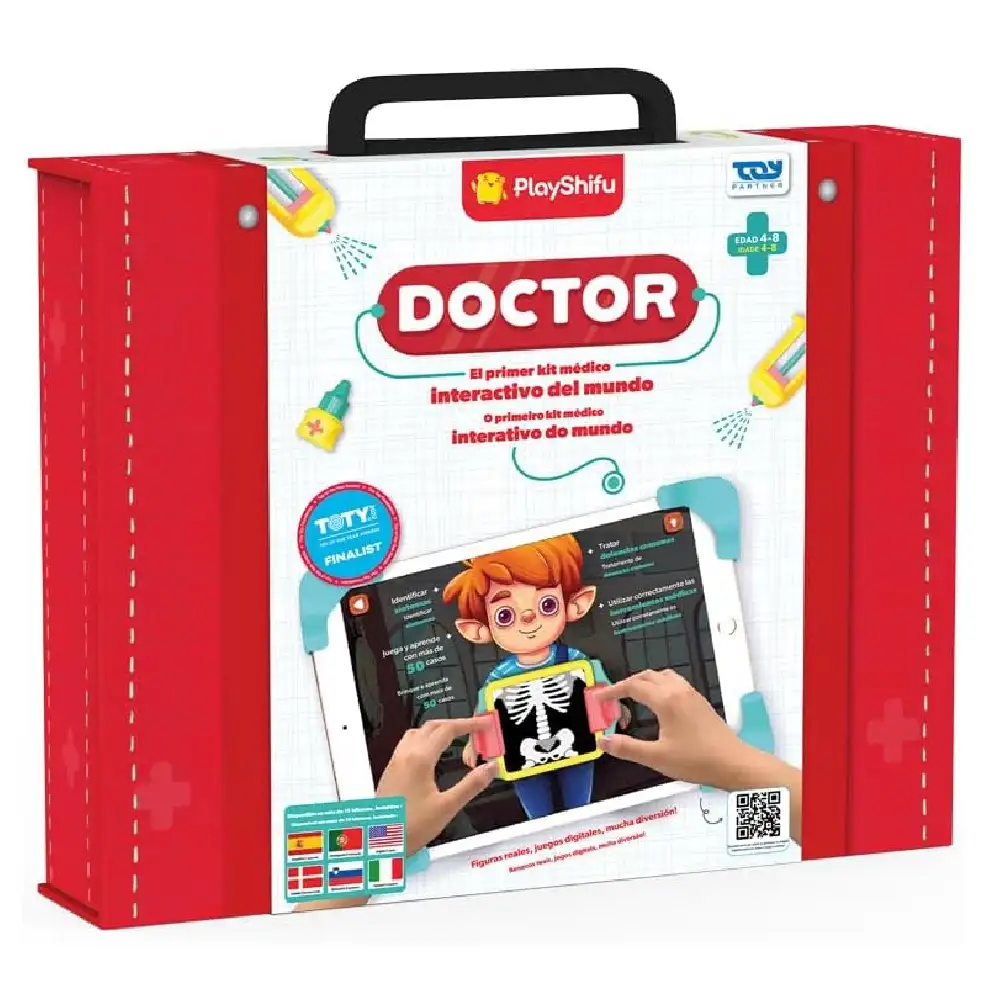 PlayShifu Tacto Doctor AR Powered Interactive Doctor Role Play STEM Kit with 12 Medical Tools, 3 Games and 100+ Learning Levels for Kids Ages 4+