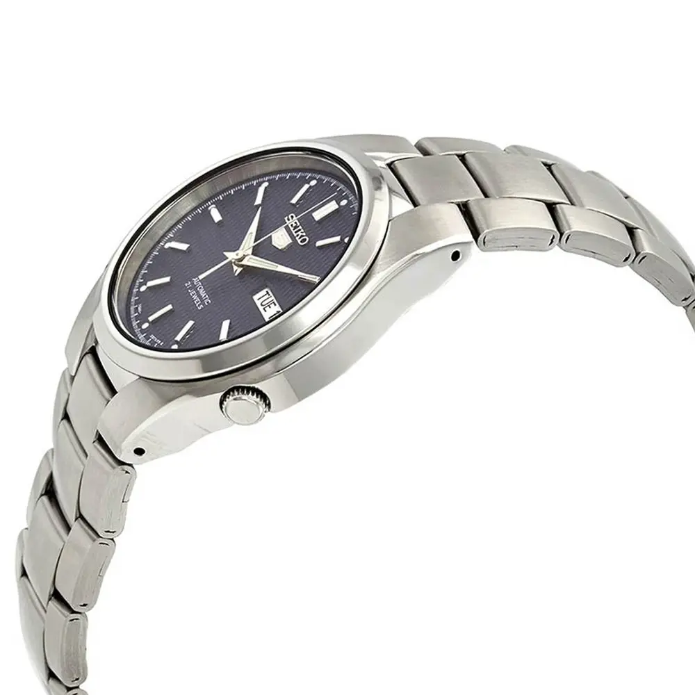 Seiko Automatic Mens Blue Dial Watch with 38mm Steel Case and Bracelet, 21 Jewels, Mineral Glass - SNK603K1 - Image 2