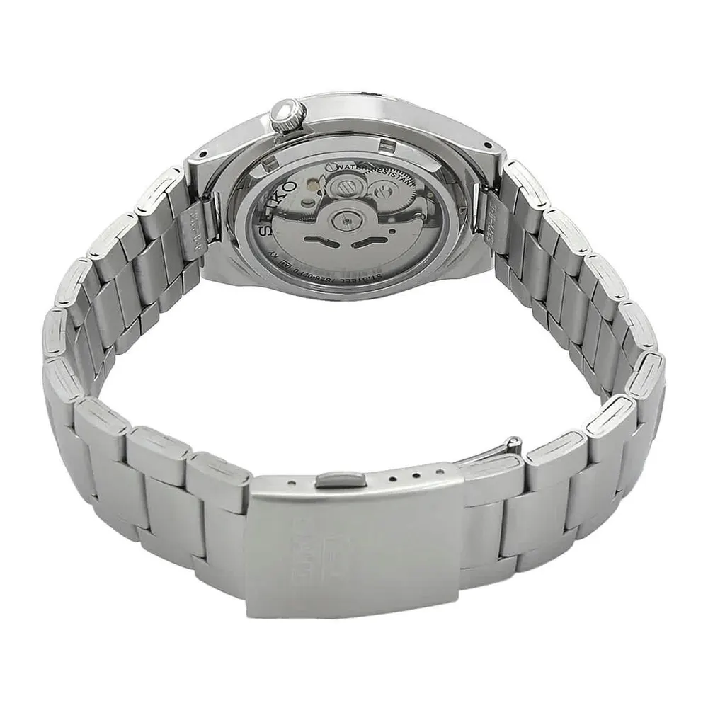 Seiko Automatic Mens Blue Dial Watch with 38mm Steel Case and Bracelet, 21 Jewels, Mineral Glass - SNK603K1 - Image 4