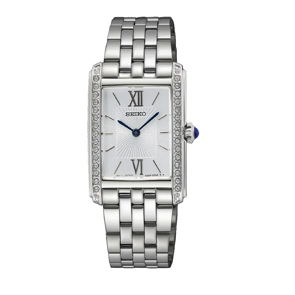 Seiko Womens Silver Dial Quartz Watch with 22.7mm Stainless Steel Case and Bracelet - SWR091P1
