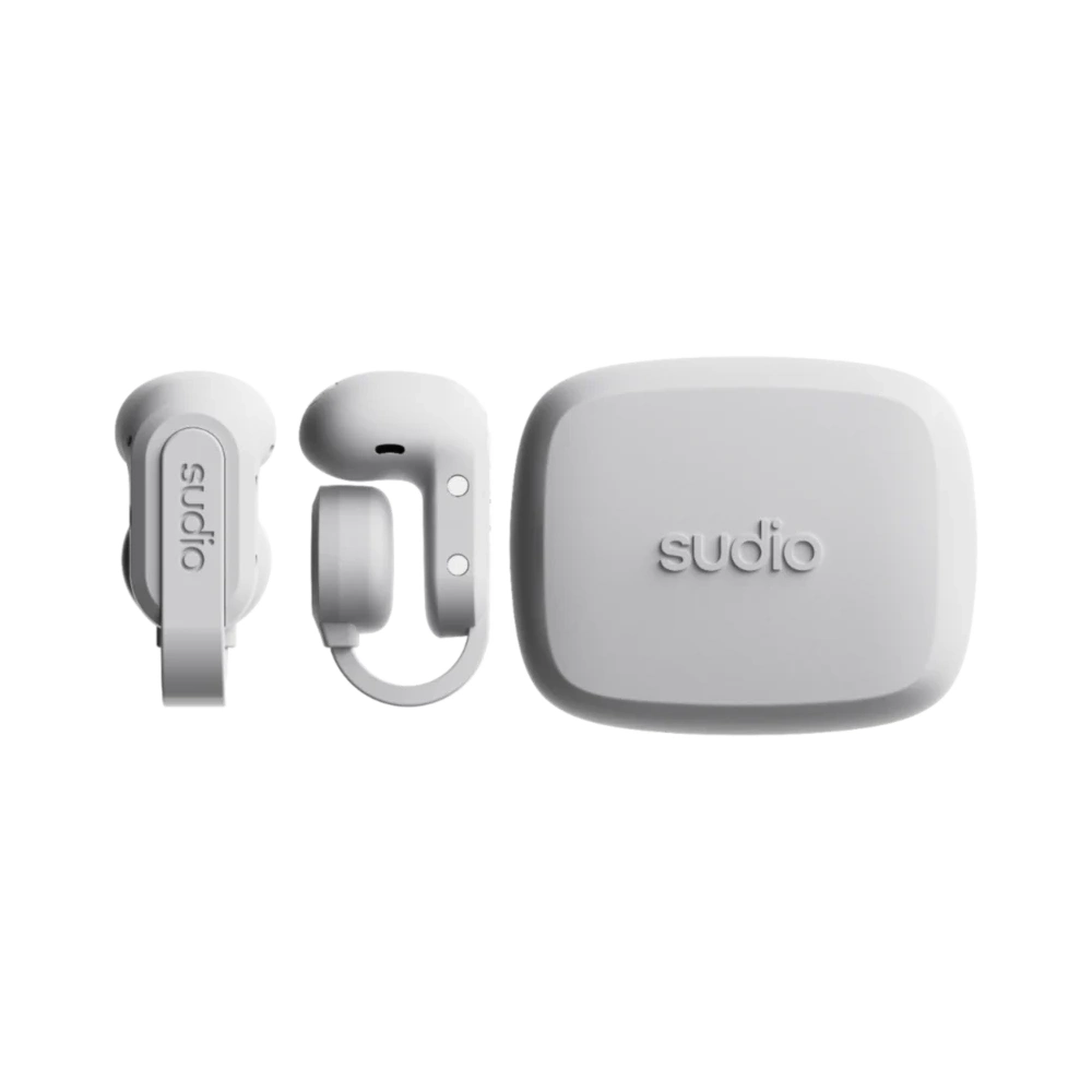 Sudio B3 Open-Ear Clip-On True Wireless Earbuds with Bluetooth 6.0, IPX4 Splash Resistance, 30 Hours Playtime, Touch Control, USB-C Charging, White - B3WHT