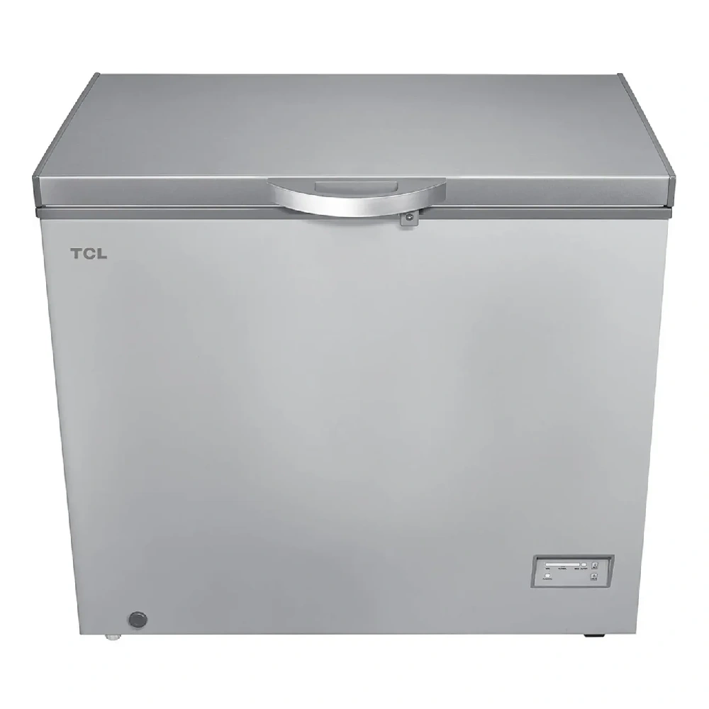 TCL 660L Double Door Chest Freezer, 508L Net Capacity, Inverter Technology, Electronic Control, LED Light, Silver - F660CFSL