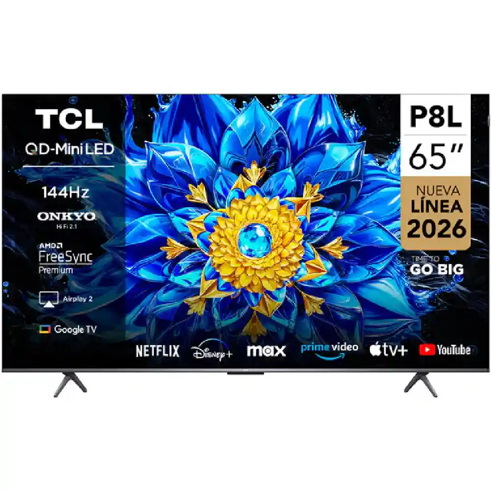 TCL P8L 75 Inch Premium QLED 4K TV - QD-Mini LED, 144Hz, ONKYO 2.1 Sound, Dolby Atmos, Google TV