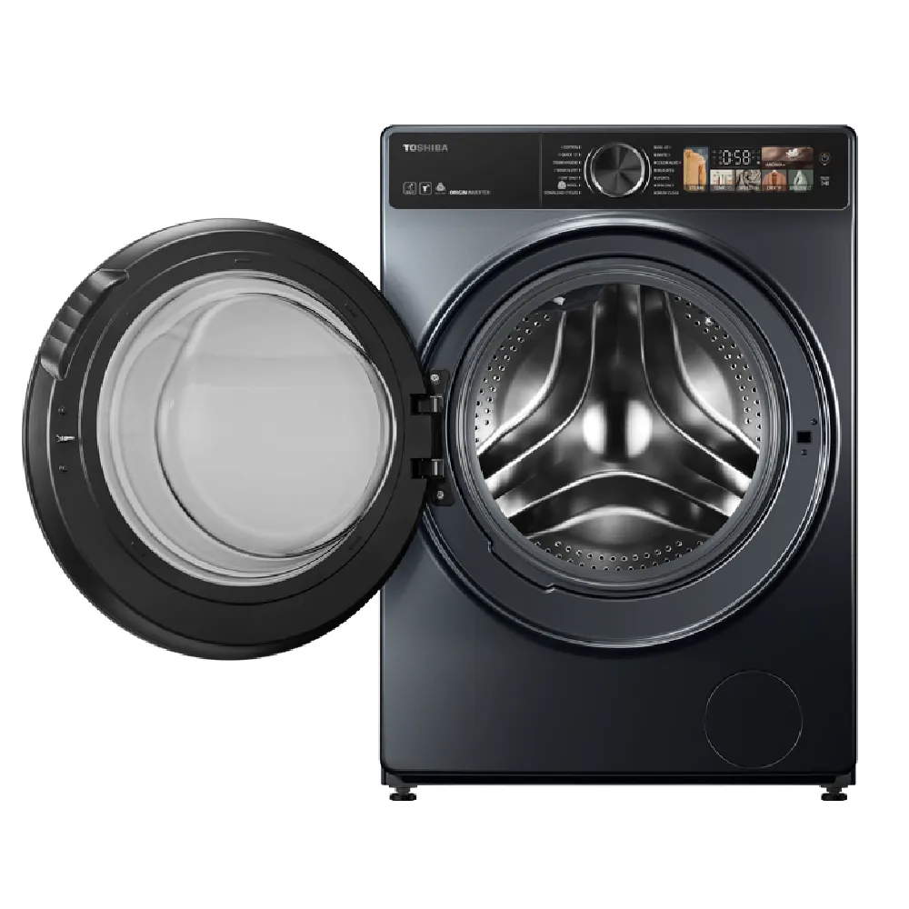 Toshiba 13kg Washer & 8kg Dryer Front Load Washer Dryer, 1400 RPM, Inverter BLDC Motor, Wi-Fi Smart Control, Ultra Fine Bubble, GreatSteam, Morandi Gray - TWD-T25BZP140MWB(MG)
