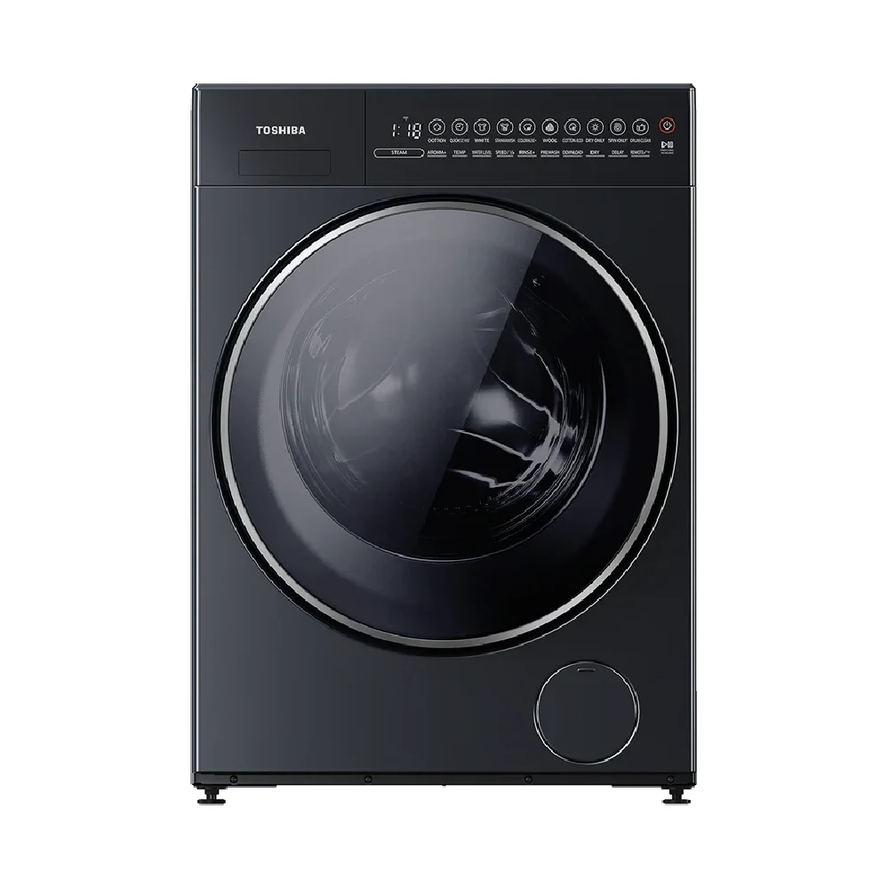 Toshiba 15kg Washer & 9kg Dryer Front Load Washer Dryer, 1200 RPM, Origin Inverter BLDC Motor, Wi-Fi Smart Control, Ultra Fine Bubble, SenseDose, Morandi Grey - TWD-T35BP160MWB(MG)