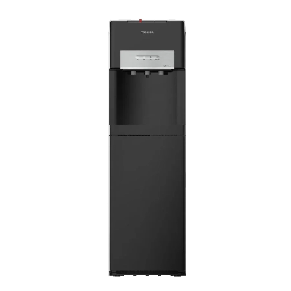 Toshiba Bottom Loading Water Dispenser with Hot, Cold & Room Temperature Water, Compressor Cooling, Child Lock, Black - RWF-W2035UVBG(K)