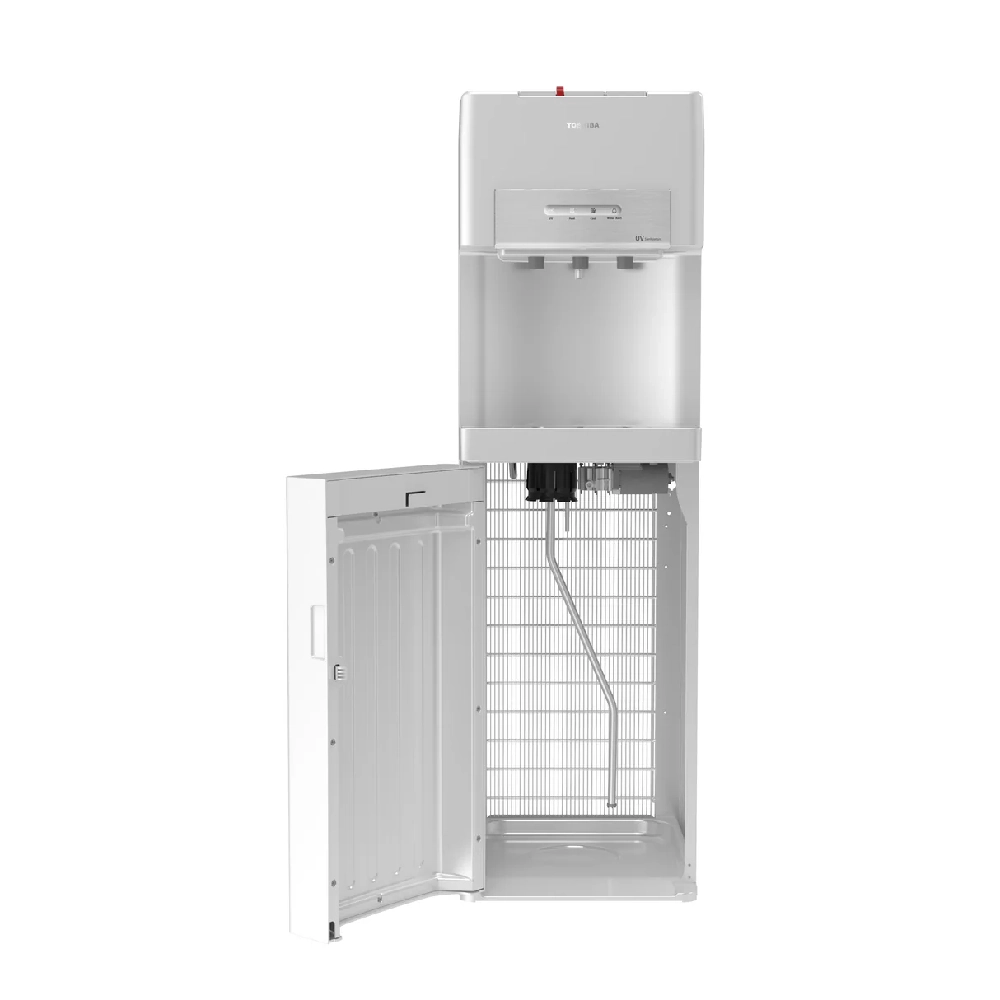 Toshiba Bottom Loading Water Dispenser with Hot, Cold & Room Temperature Water, Compressor Cooling, Child Lock, White - RWF-W2035UVBG(W)