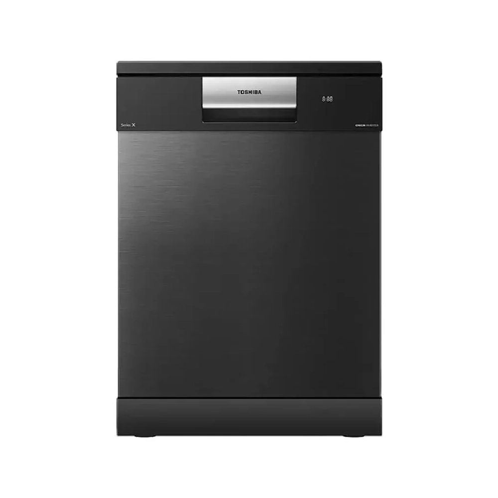 Toshiba Smart Dishwasher 16 Place Settings, Dual Inverter, Pure Steam, Wi-Fi, Auto Open Door, Stainless Steel Tub, Morandi Grey - DW-16F1ME(G)-G