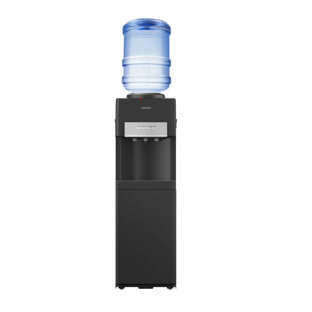 Toshiba Top Loading Water Dispenser with Hot, Cold & Room Temperature Water, Compressor Cooling, Child Lock, Black - RWF-W2034TG(K)