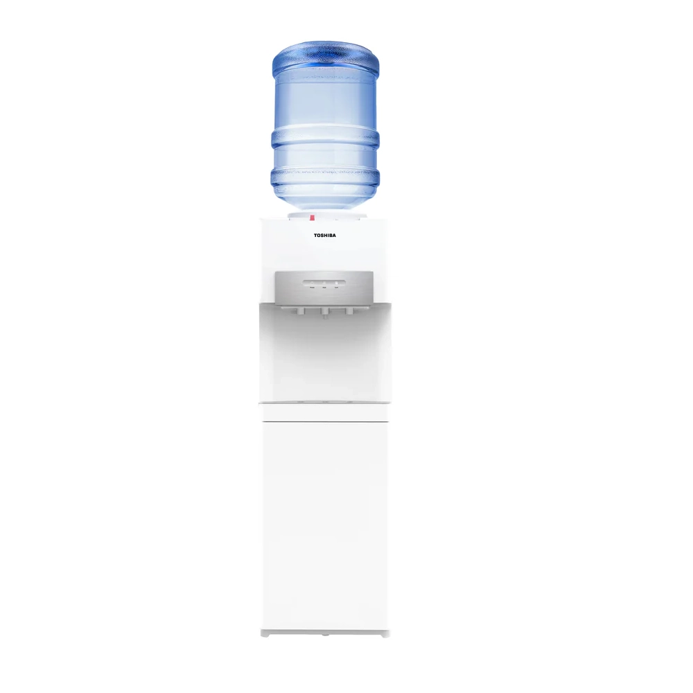 Toshiba Top Loading Water Dispenser with Hot, Cold & Room Temperature Water, Compressor Cooling, Child Lock, White - RWF-W2034TG(W)