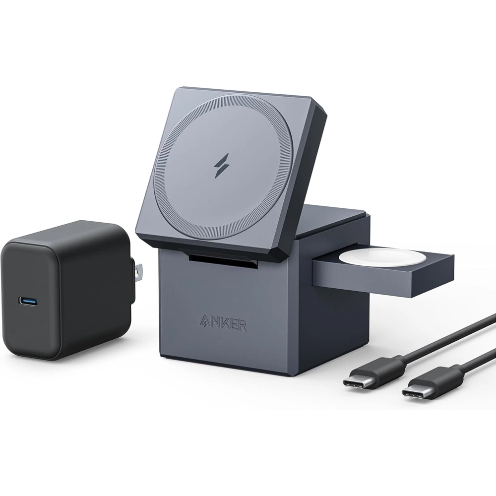 Anker Magsafe Wireless Charging Cube 3 In 1 15W Gray AN.Y1811KA1.GY
